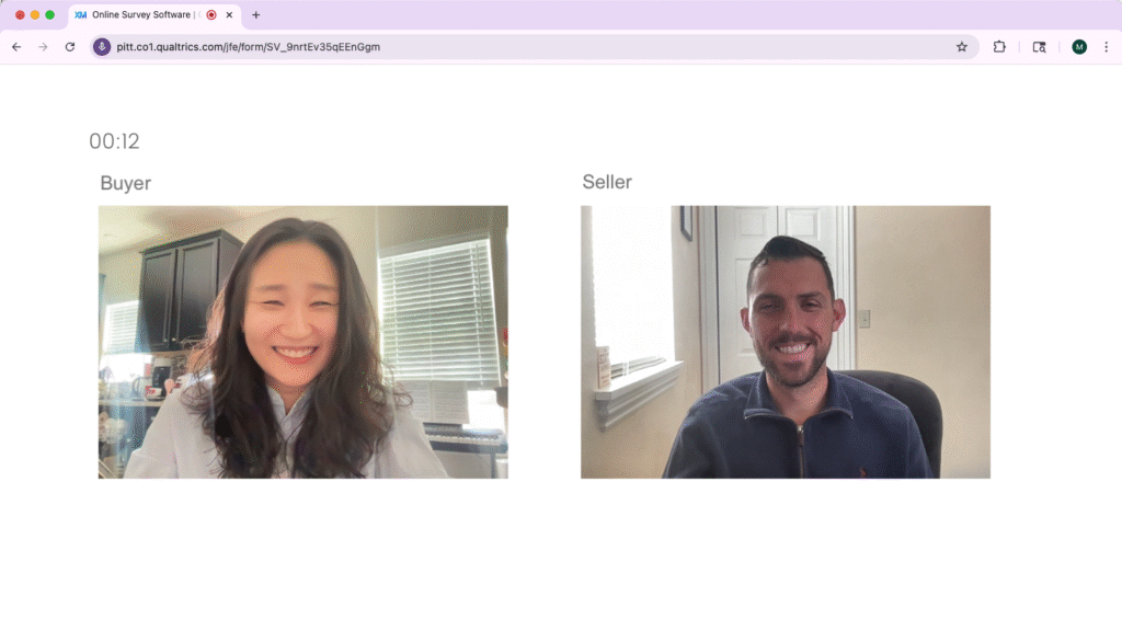 SurvConf example of two people having a webcam call